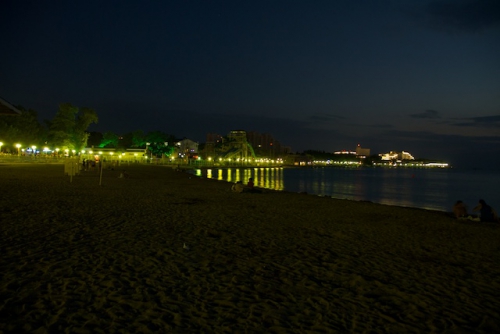 Nacht aan de kust